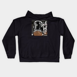 Chrome Drum Kit Kids Hoodie